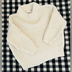 Babaa cream wool jumper, EUC, one size